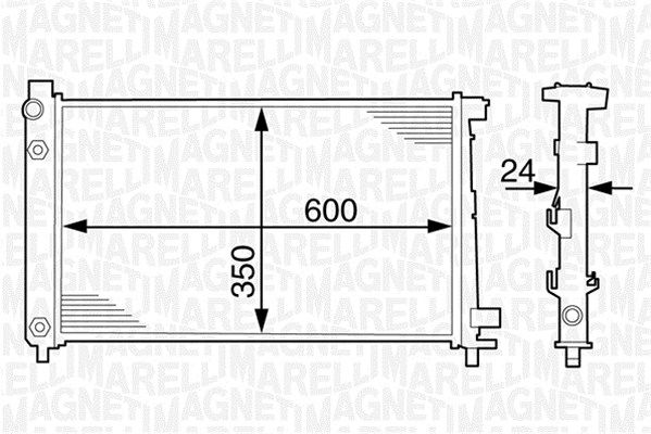 MAGNETI MARELLI Радиатор, охлаждение двигателя 350213823000